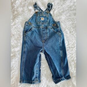 Carhartt Blue Denim Baby Overalls Size 9 Month